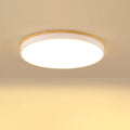 Nordic Solid Wood Round LED Flush Mount Ceiling Light