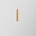 Modern Minimalist Rubberwood Cylinder LED Pendant Light for Bedroom