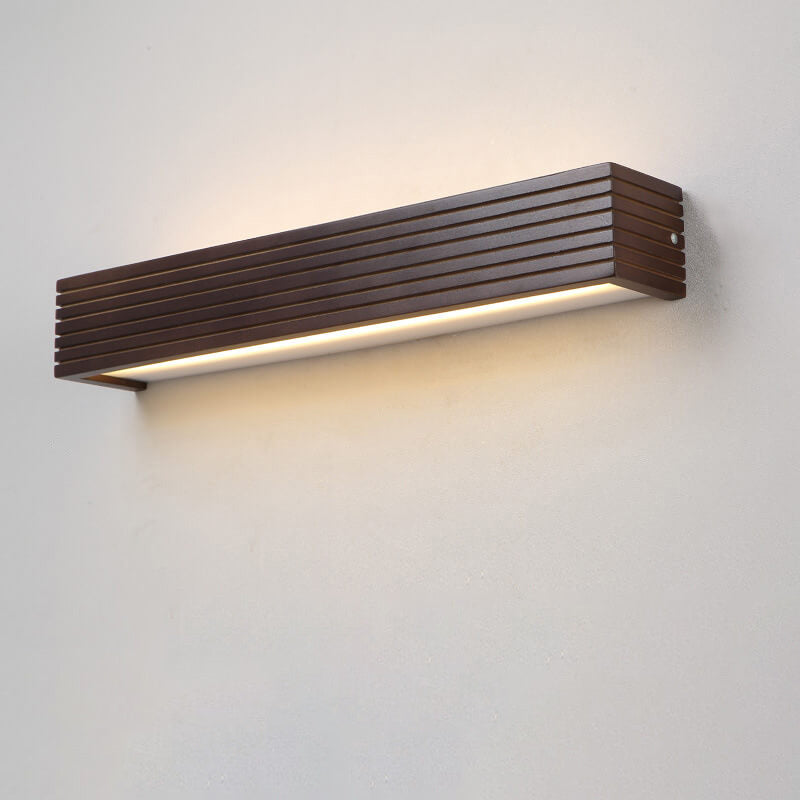 Modern Chinese Walnut Wall Sconce LED Lamp - Stylish Vanity Light Fixture