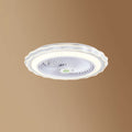 Modern Round Flower LED Flush Mount Ceiling Fan Light