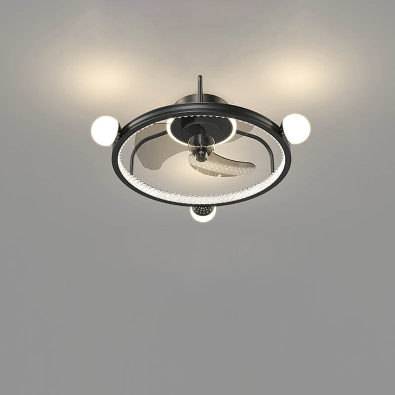 Modern Luxury LED Flush Mount Ceiling Fan Light - Full Star Design Ceiling Fixture