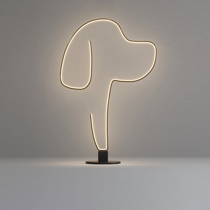 Contemporary LED Floor Lamp for Bedroom - Iron Aluminum Acrylic Design for Cats & Dogs