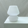 Modern Minimalist Striped Mushroom Glass Table Lamp 1-Light