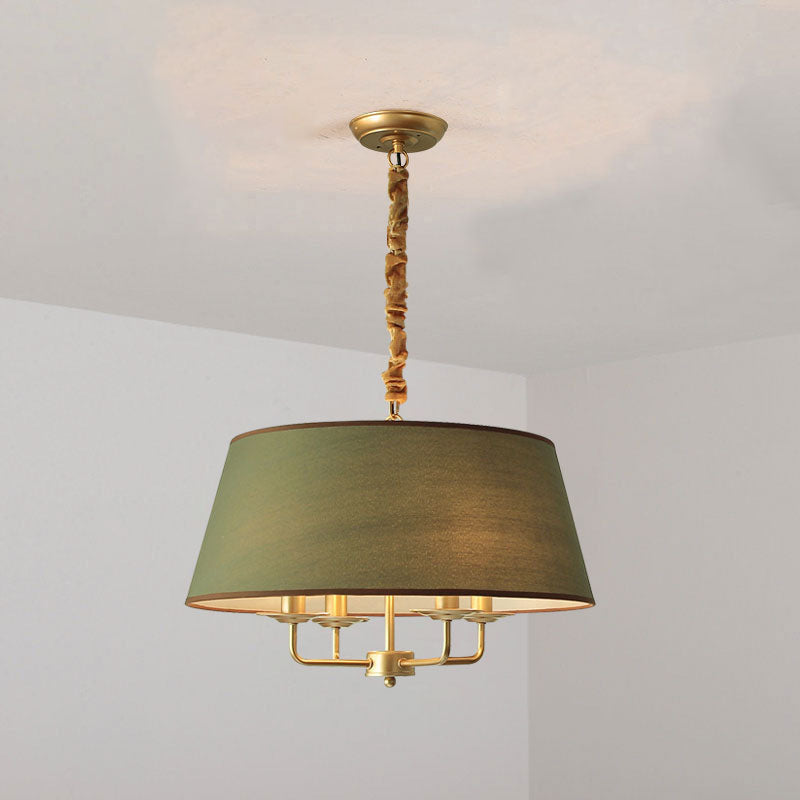 European Vintage Classic Iron 4-Light Pendant Lamp