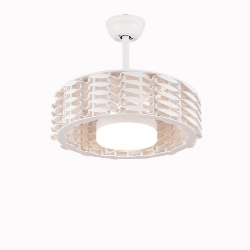 Modern Minimalist Cylinder LED Downrod Ceiling Fan Light