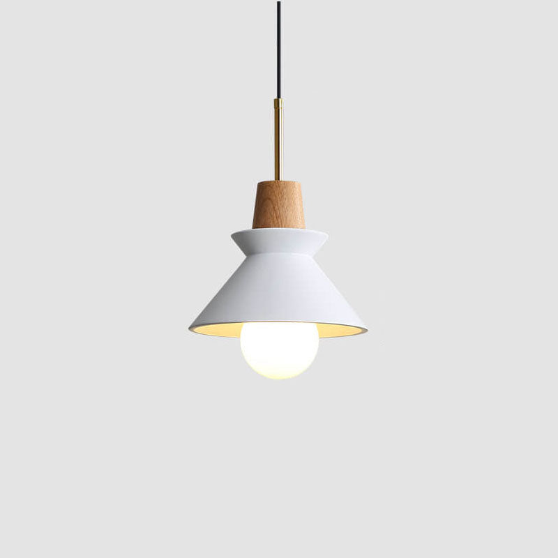 Nordic Minimalist Macaron Wood Cement Pendant Light - 1-Light Design for Modern Home Decor