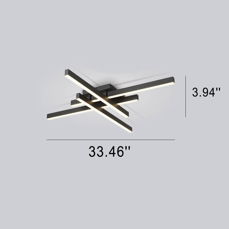 Industrial Aluminum Geometric LED Flush Mount Light