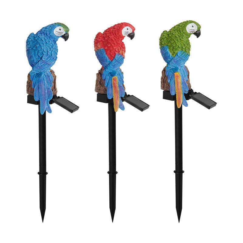 Colorful Waterproof Solar Parrot LED Lawn Light for Landscape Decor