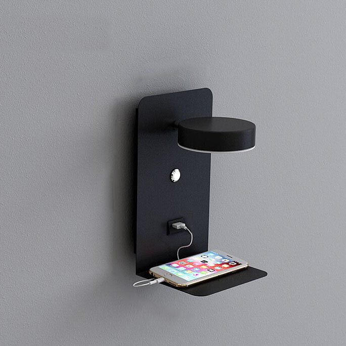 Modern Iron Square LED Wall Sconce Lamp USB Rechargeable