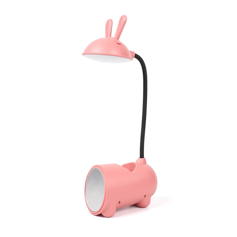 Cartoon Creative Rabbit LED Touch USB Pen Holder Desk Lamp, Cute Desk Decor, Adjustable Brightness, Modern Office Accessories, Fun Kids Room Lighting, Unique Gifts for Students and Animal Lovers