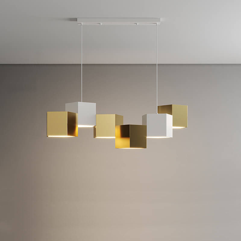 Modern Square Geometric Iron LED Macaron Chandelier  

Illuminate your space with this striking modern chandelier featuring a unique square geometric design. Crafted from durable iron with vibrant macaron-colored LED lights, it offers a perfect blend of f
