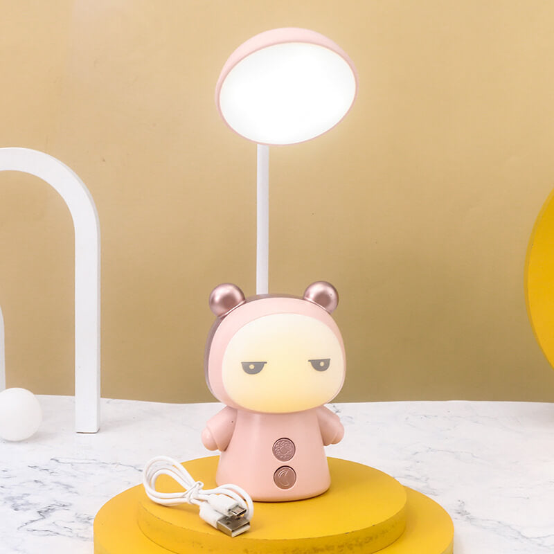 Cartoon Doll ABS Colorful Eye Care LED Desk Lamp for Kids
