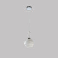 Vintage French Glass Round Tart Pendant Light - 1-Light Elegance
