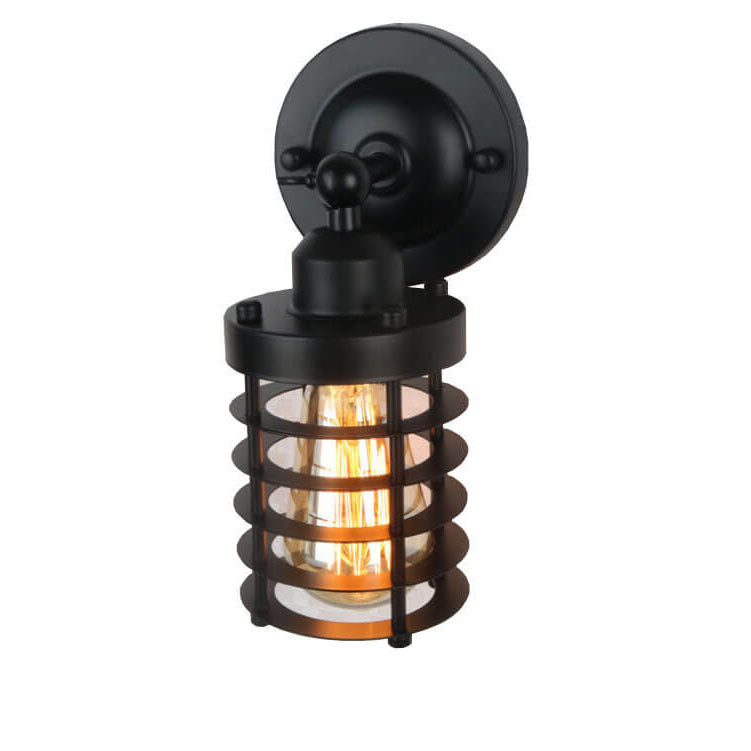 Northern Retro Industrial Wrought Iron Wall Sconce Lamp - 1-Light Fixture for Rustic Home Decor