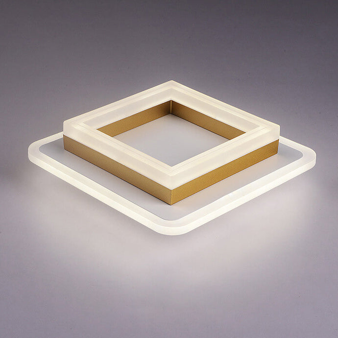 Nordic Simple Acrylic LED Flush Mount Ceiling Light - Square Circle Iron Design