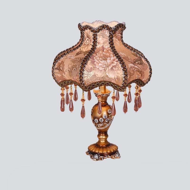 European Luxury Lace Resin Table Lamp - 1-Light Elegance for Home Decor