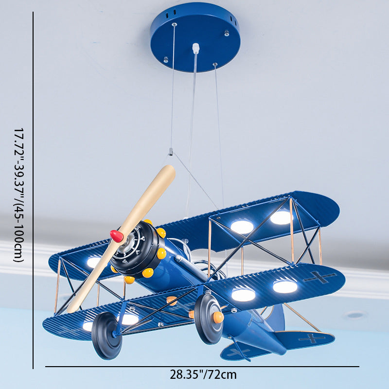 Contemporary Creative Kids Aircraft Hardware Acrylic LED Chandelier for Bedroom – Unique Aviation-Inspired Lighting, Modern Kids Room Decor, Airplane-Themed Light Fixture, Stylish Acrylic Chandelier, Beautiful Children’s Bedroom Lighting, Colorful LED Han