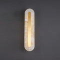 Light Luxury Brass Marble LED Wall Sconce - Oval Square Design