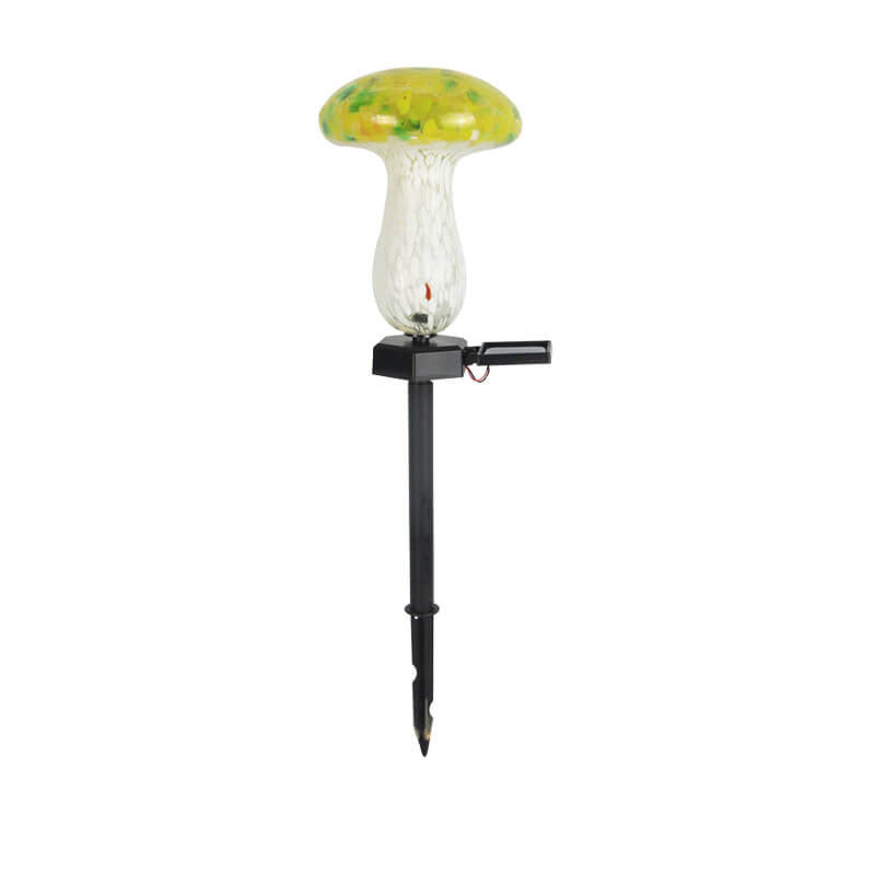 Vibrant Mushroom Solar LED Garden Light - Waterproof Colorful Glass Lawn Decor