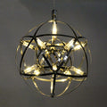 Contemporary Iron 12-Light LED Firework Pendant for Living Room