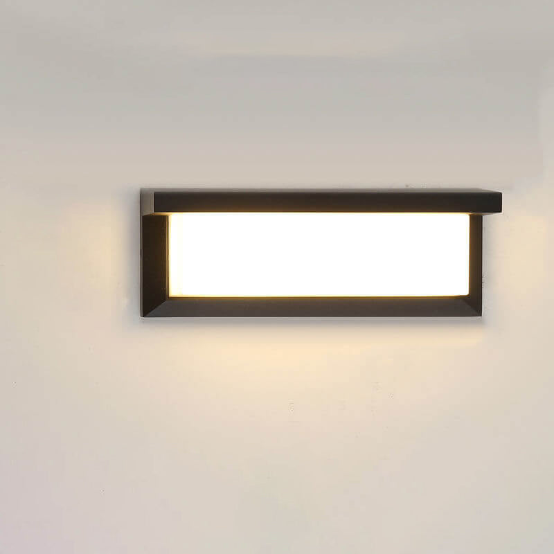 Modern Rectangular LED Outdoor Wall Sconce Waterproof Lamp