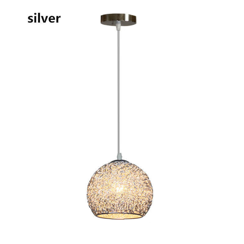 Contemporary Aluminum Macaron Round Pendant Light for Living Room