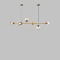 Modern Minimalist Round Globe 6-Light Chandelier - Glass Island Light Fixture