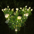 Contemporary Waterproof Imitation Gardenia LED Solar Lawn Light for Outdoor Patio