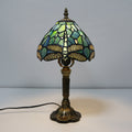 Vintage Tiffany Animal Flower Stained Glass Dome 1-Light Table Lamp