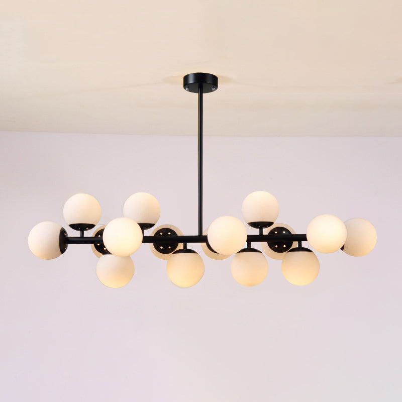 Contemporary Scandinavian 16-Light Round Globe Chandelier for Dining Room

Illuminate your dining space with this stunning Contemporary Scandinavian Long Round Globe Iron Glass 16-Light Island Light Chandelier. Designed to blend modern elegance with funct