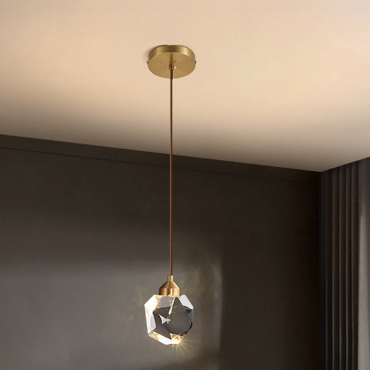 Modern Luxury Crystal Iron LED Pendant Light for Living Room
