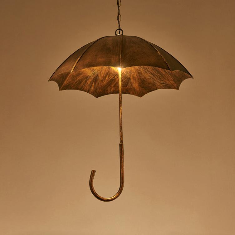 Contemporary Industrial Round Iron 5-Light Umbrella Chandelier - Living Room Lighting Decor