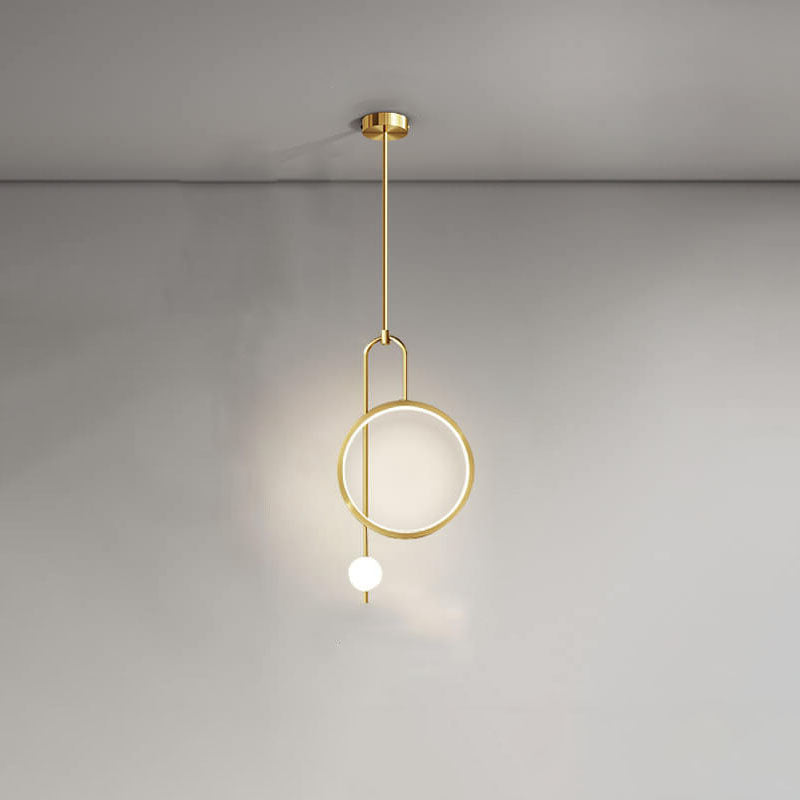 European Minimalist Circular Acrylic LED Chandelier - Light Luxury Design