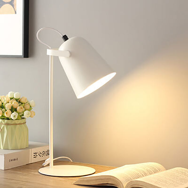 Nordic Macaroon Column Shade 1-Light Table Lamp - Modern Scandinavian Lighting, Elegant Home Decor, Stylish Nightstand Lamp, Minimalist Design, Contemporary Illumination, Bedroom & Living Room Accent, Decorative Table Light, Warm Cozy Atmosphere, High-Qua