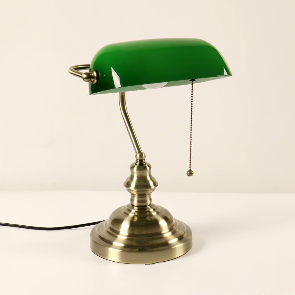 Retro Colored Glass Metal Base Table Lamp 1-Light Zipper Design Vintage Home Decor Bedroom Lighting Industrial Style Desk Lamp Unique Accent Light Stylish Lighting for Living Room Modern Table Lamp Classic Retro Aesthetic Decorative Lamp Designer Lighting