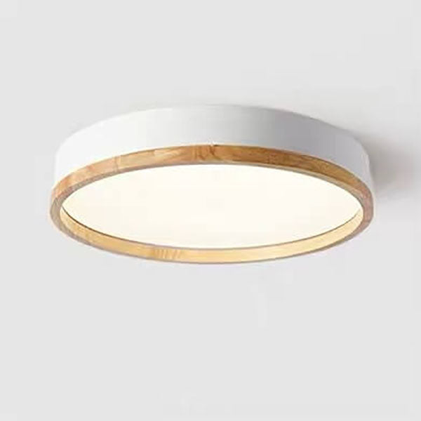 Simple Macaron Round Acrylic LED Flush Mount Ceiling Light - Modern Lighting Fixture for Home, Kitchen, and Hallway, Energy Efficient Design