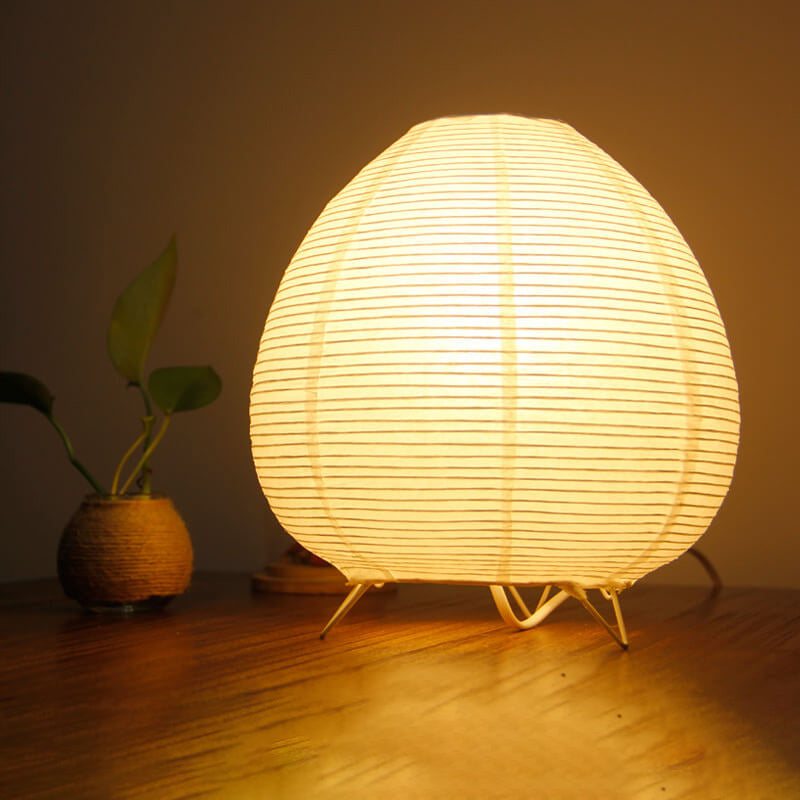 Nordic Minimalist Xuan Paper Lantern 1-Light Table Lamp, Modern Decorative Lighting, Scandinavian Design Home Decor, Energy Efficient LED Table Lamp, Unique Night Stand Light, Stylish Living Room Accent, Asian-Inspired Interior Lighting, Japanese Style La
