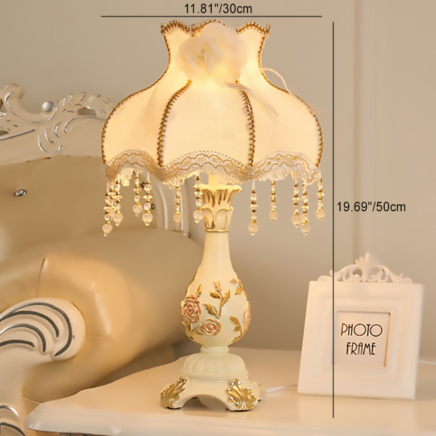 Traditional European Vase Resin Table Lamp - 1-Light for Bedroom Decor
