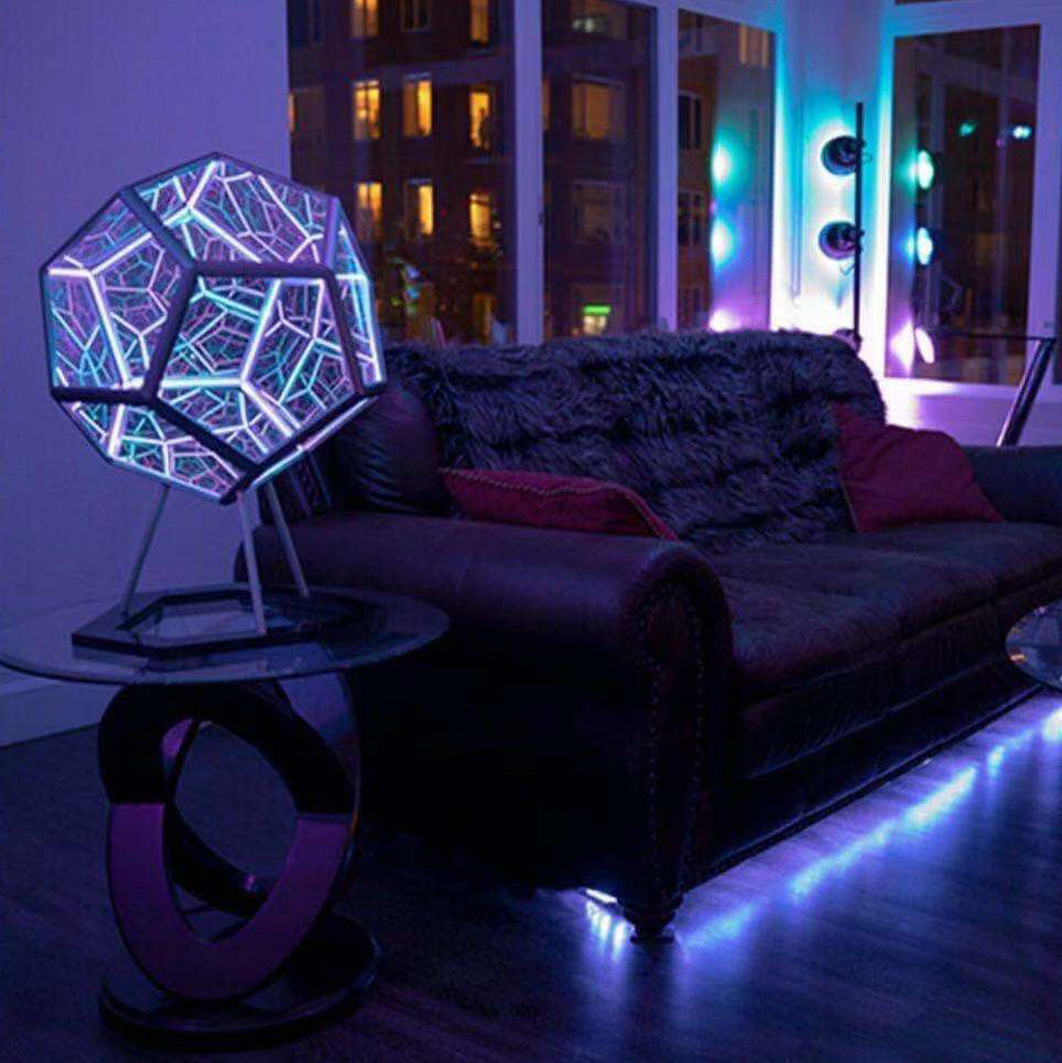Infinity Dodecahedron LED Night Light Art Lamp for Home Décor