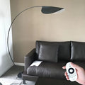 Italian Minimalist Fishing Rod Floor Lamp - Wicker Iron 1-Light Design