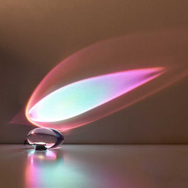 Crystal Projection Angel Eye LED Lamp - 3D Decorative Night Light, Home Decor, Gift Idea