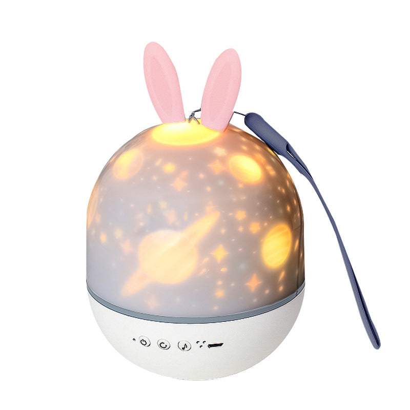 Contemporary Round Rabbit Deer ABS LED Table Lamp for Kids Bedroom Nightlight, Cute Animal Design for Nursery, Eco-Friendly Lighting, Adjustable Brightness, Perfect Birthday Gift for Children