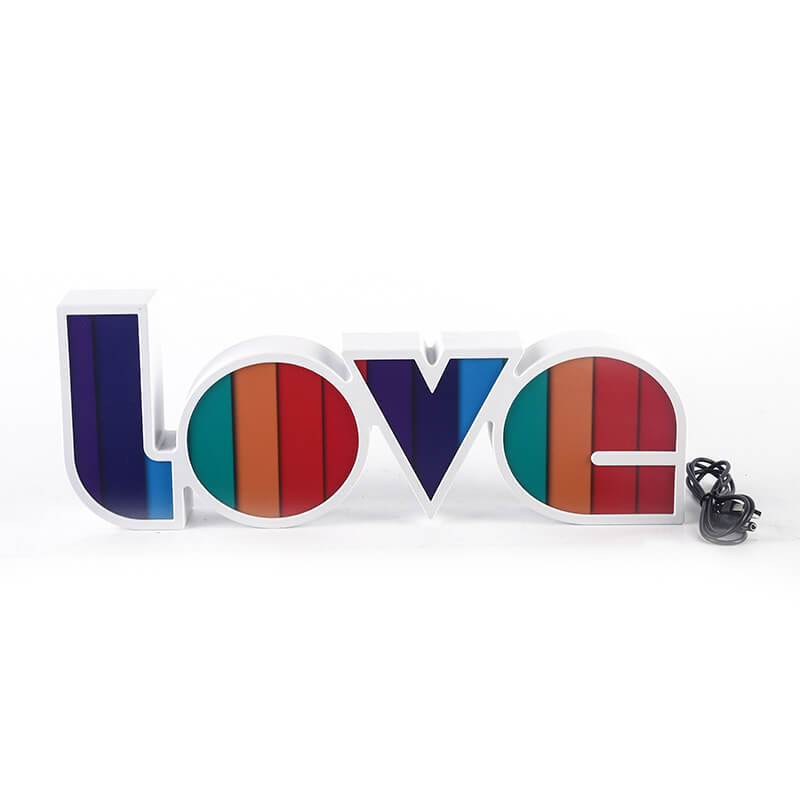 Contemporary Love Letters LED Night Light Table Lamp for Bedroom Decor, Valentine's Day Gift, Romantic Bedroom Lighting, PS Love Decorative Lamp, LED Heart Lamp, Unique Wedding Decoration, Modern Home Decor, Couples Night Stand Light
