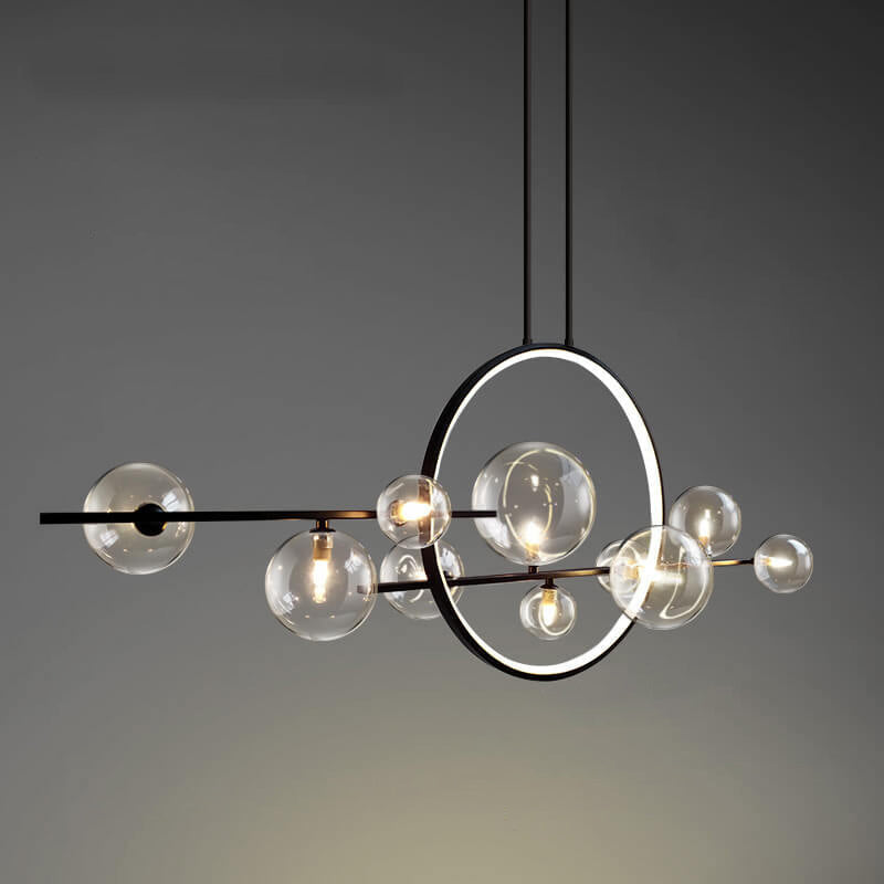 Modern Glass Bubble Chandelier - 7/10 Light Magic Bean Island Pendant Lighting