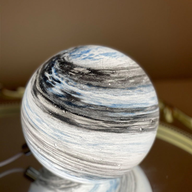 Modern Creative Planet Orb LED Night Light Table Lamp - Stylish RGB Atmosphere Lamp, 3D Decorative Lighting, Home Décor, Unique Gift Ideas, Kids Bedroom, Minimalist Design, Soft Lighting, Rechargeable Mood Light, Decorative Orb Lamp for Living Room, Bedro