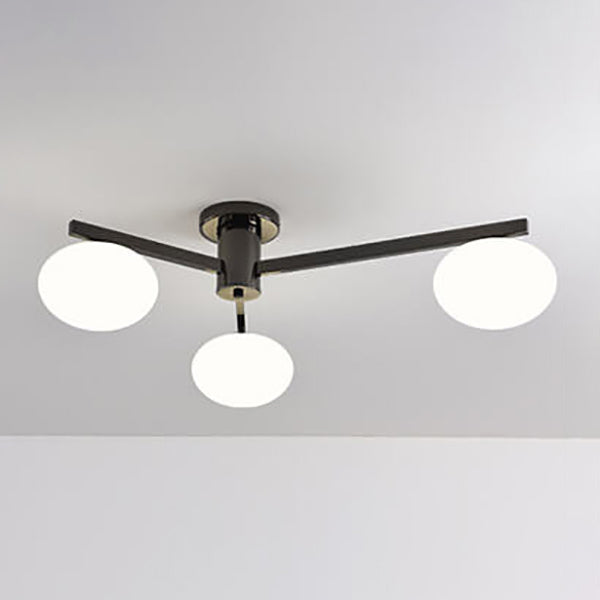 Nordic Light Luxury Glass Ball Semi-Flush Mount Ceiling Light - 3/4/5 Lights