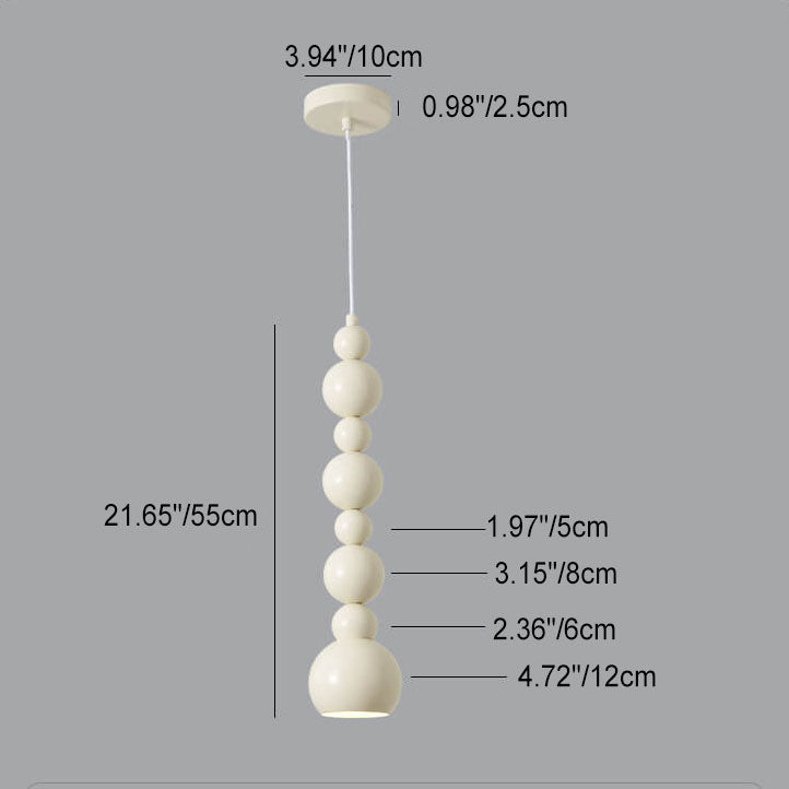 Creative Cream Iron Gourd Skewers Chandelier - 4/8 Light Modern Lighting Fixture