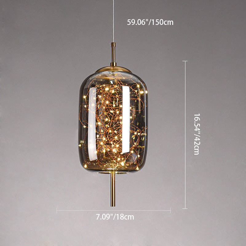 Contemporary Scandinavian Cylinder Oval Glass Pendant Light - 1-Light for Bedroom  

Elevate your bedroom decor with this stylish contemporary Scandinavian cylinder oval glass pendant light. Its sleek design and soft illumination create a cozy atmosphere,