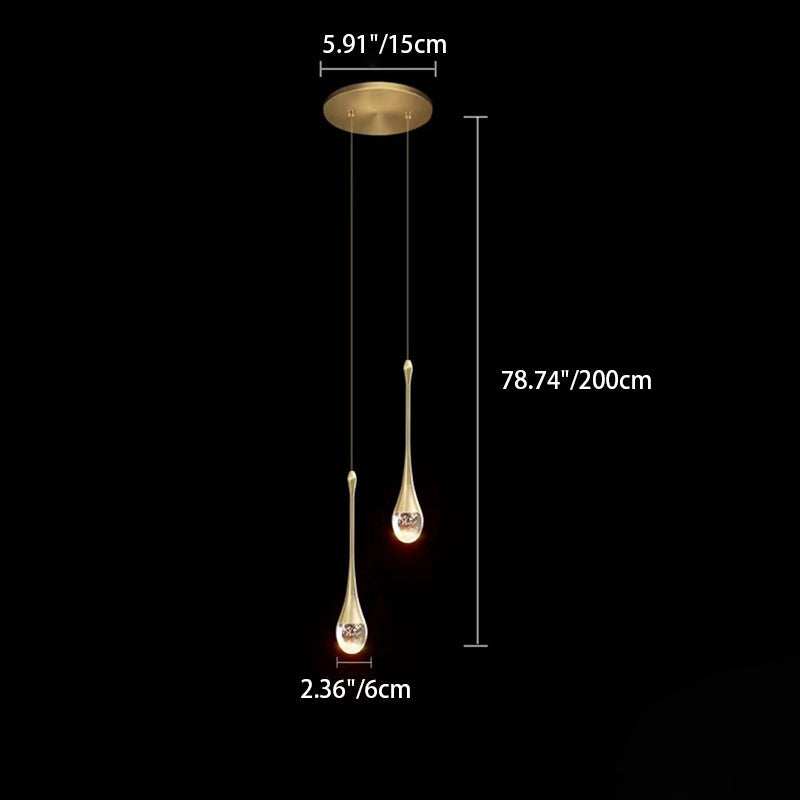 Contemporary Scandinavian Crystal LED Chandelier for Bedroom 

Elevate your bedroom decor with this stunning contemporary chandelier, featuring water drop design and a sleek combination of iron and aluminum. Perfect for adding a touch of elegance, this LE