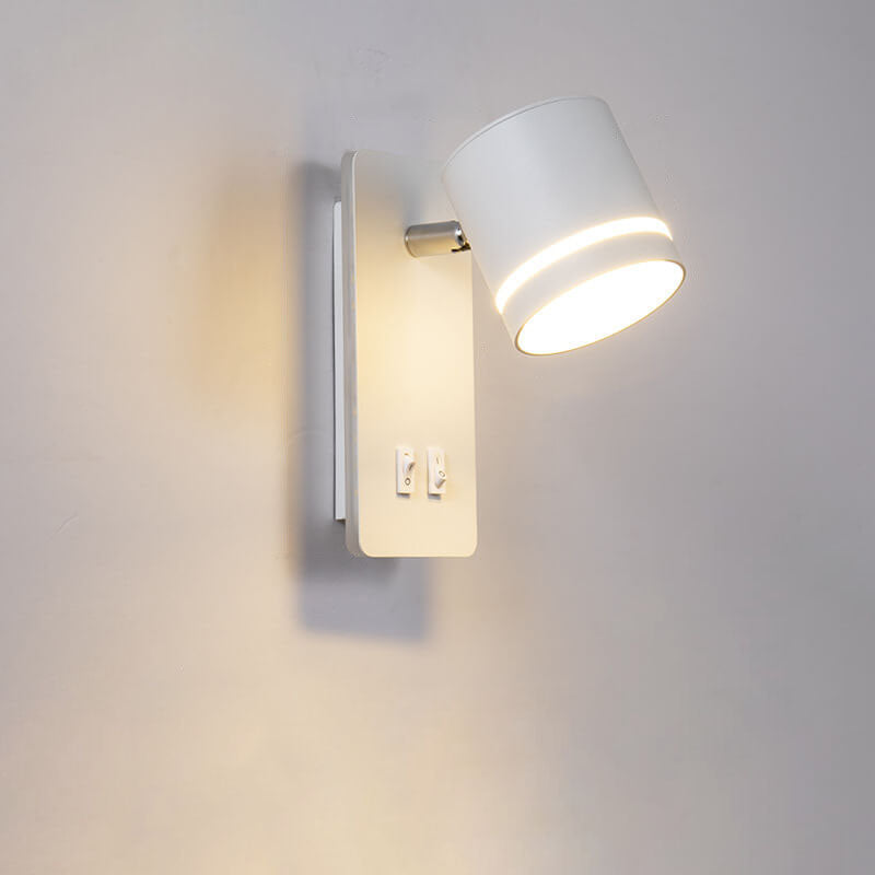 Contemporary Nordic Iron Square Spotlight LED Wall Sconce for Living Room & Bedroom